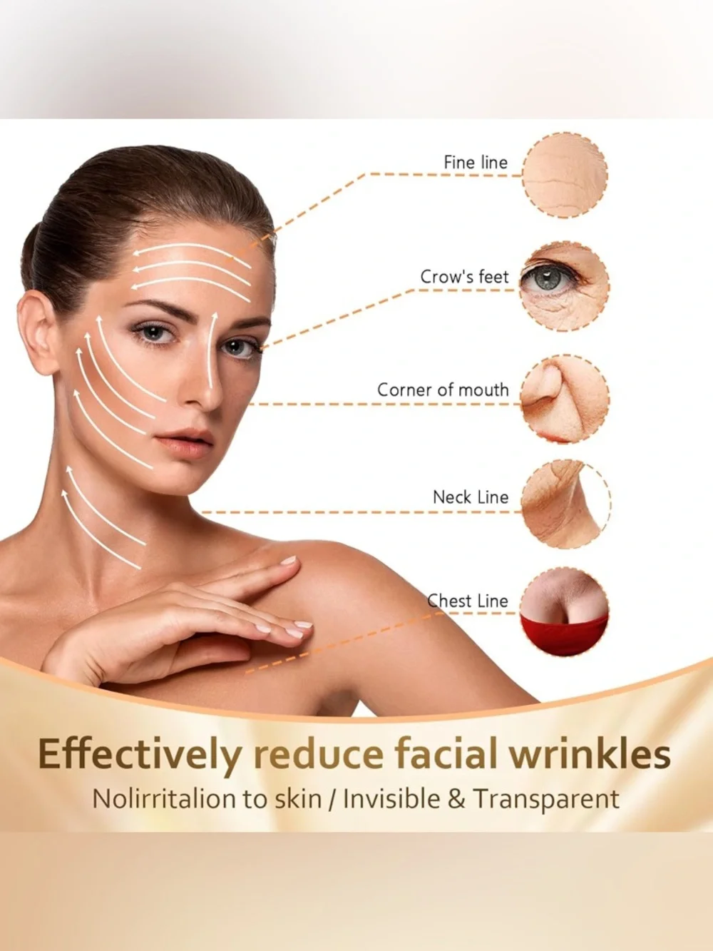 Anti Wrinkle Reusable Silicone Patches for Chest and Face